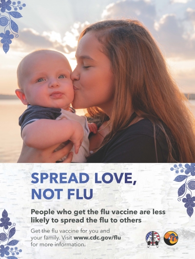 Spread Love Not Flu Poster 3-404-0820